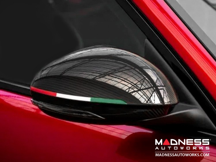 Alfa Romeo Giulia Mirror Covers - Carbon Fiber - GTA Style